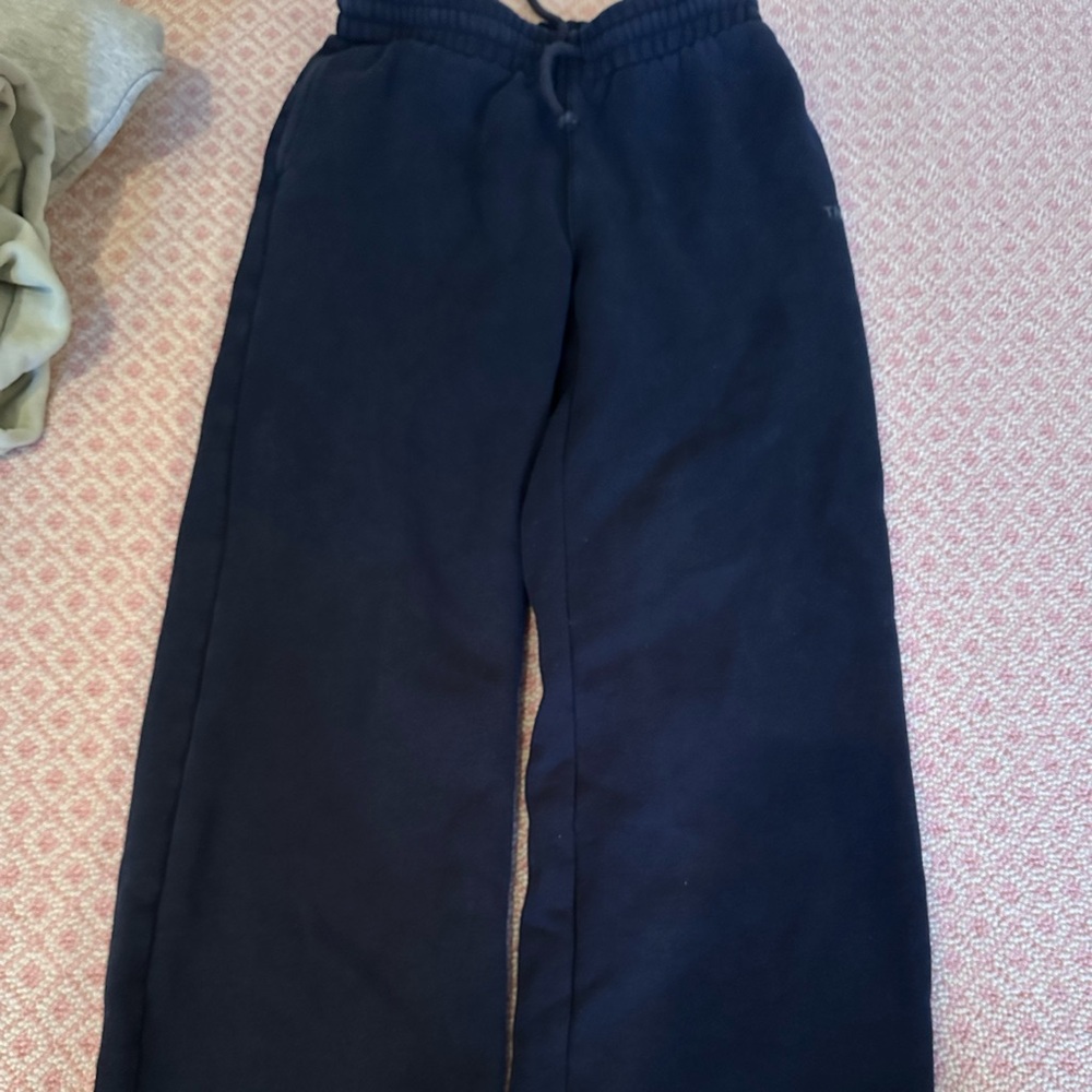 Aritzia boyfriend wide navy sweatpants
